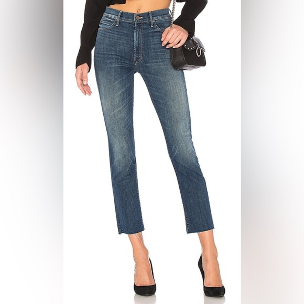 MOTHER High Waisted Rascal Ankle Fray Jeans In Wattcha got cookin’
